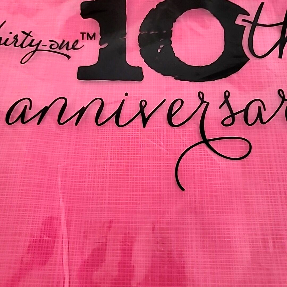 Thirty One Cinch Sac Pink Cross Pop‎ 10th Anniversary -New in Package - Picture 2 of 5